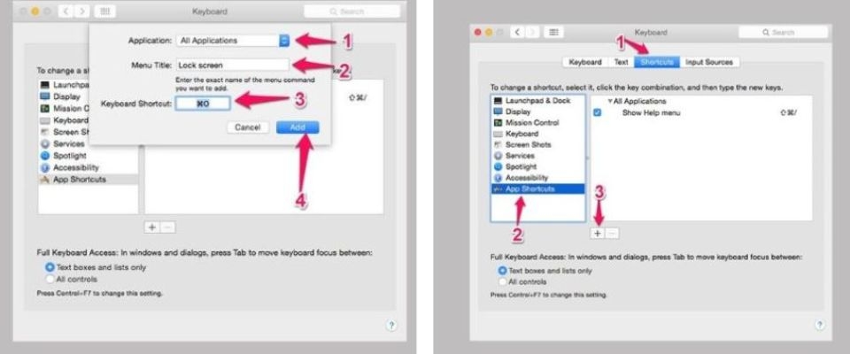 bạn chọn vào “Shortcuts” và nhấn vào dấu “+”