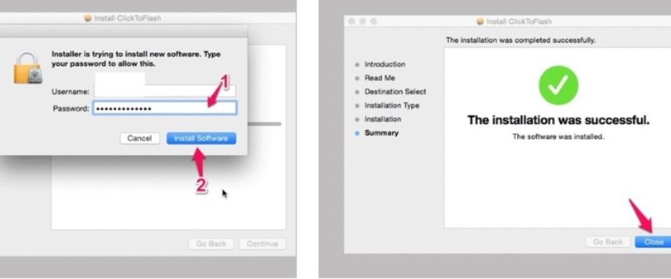 Bạn tiến hành cài đặt “Mật khẩu tài khoản cá nhân” rồi nhấn chọn “Install Software”