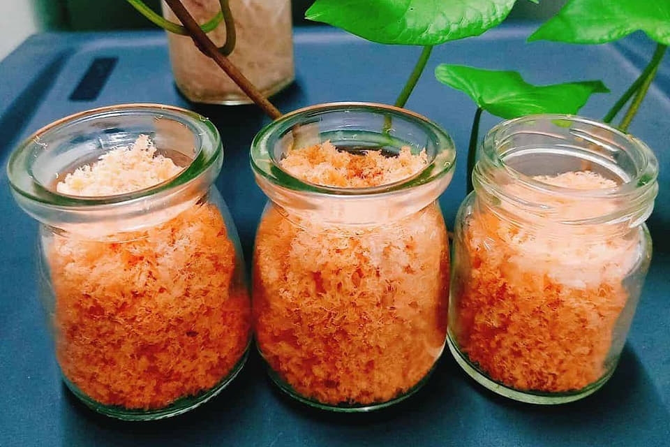 Cách làm ruốc cá hồi cho bé ăn dặm 5