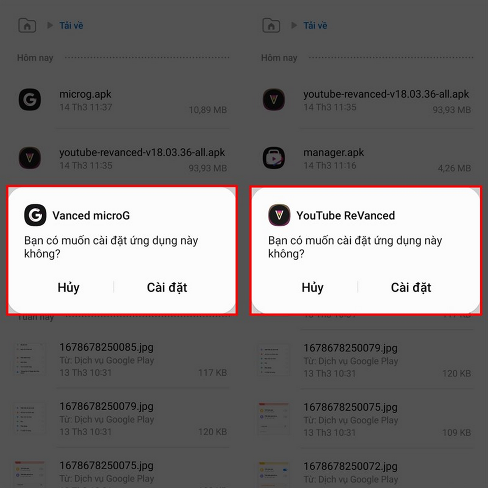 Tiếp tục cài đặt thông tin trên ứng dụng
