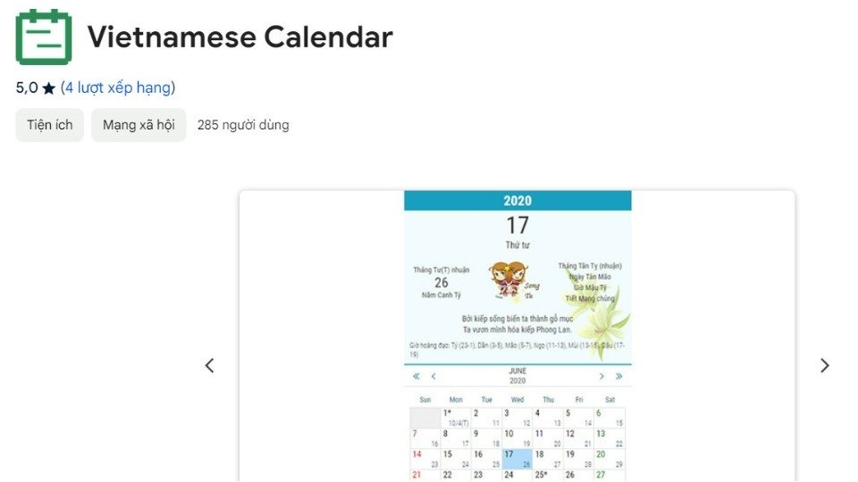 Vietnamese Calendar