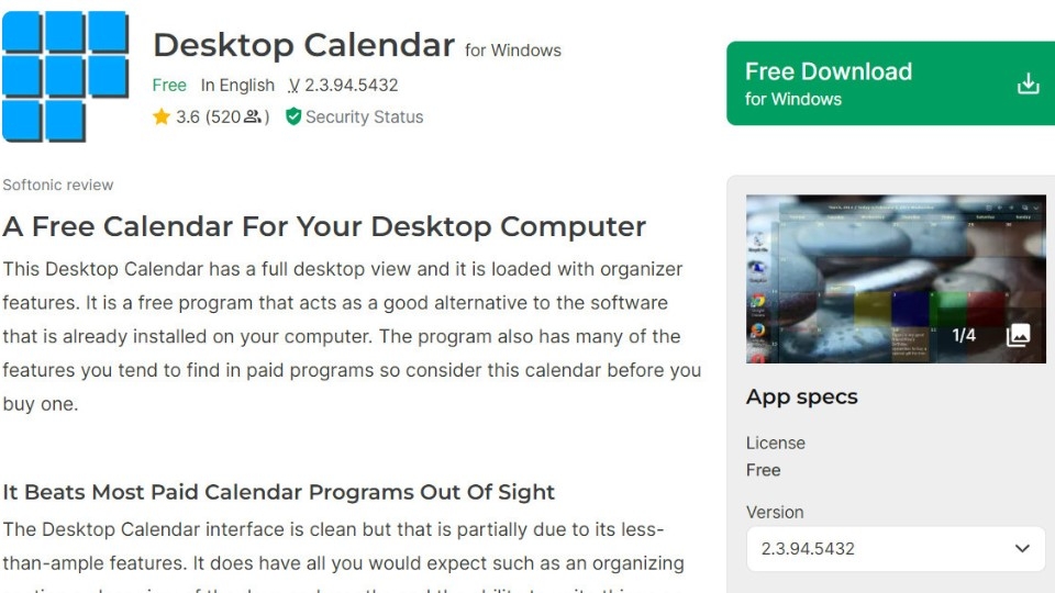DesktopCalendar (CalendarDC)