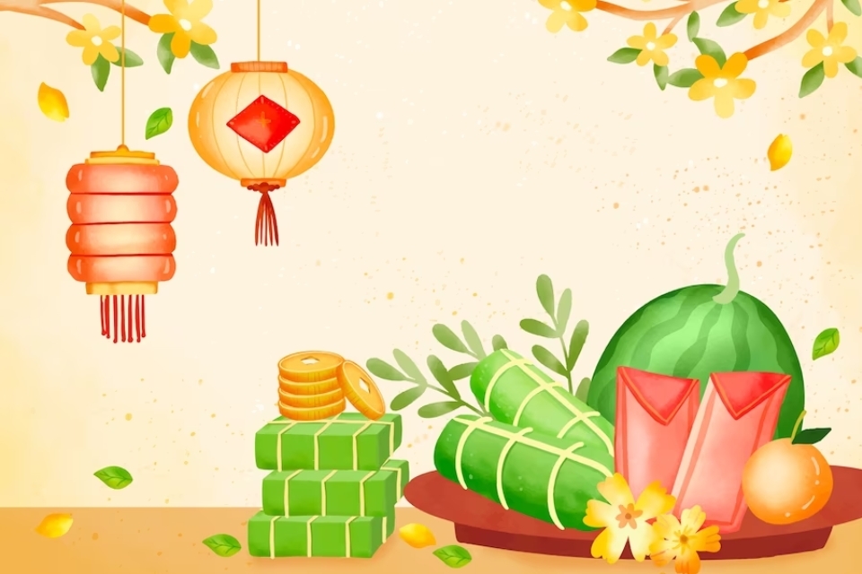 Tổng hợp background tết đơn giản cho năm 2024 (2)