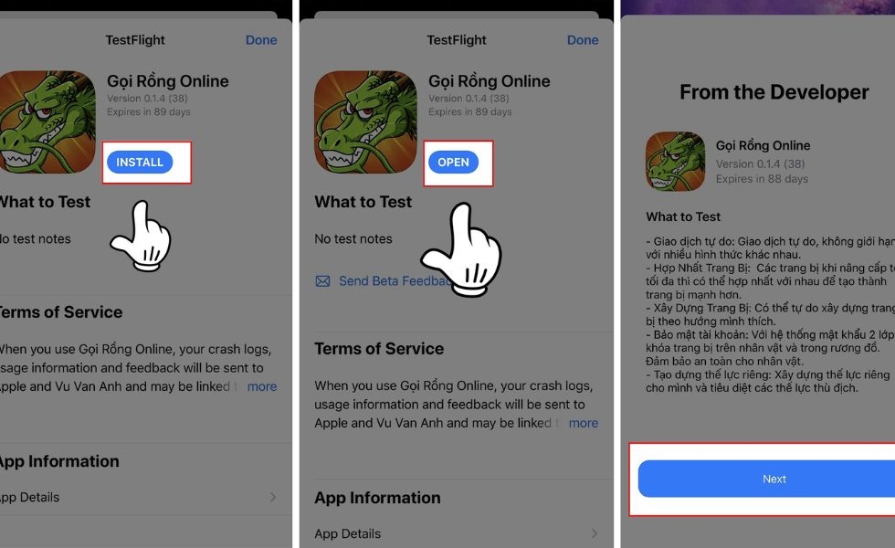 cài đặt game gọi rồng online