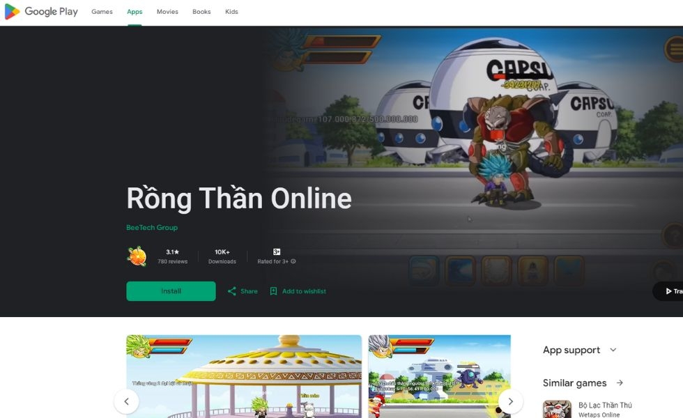 Tải game Rồng Thần Online trên Android