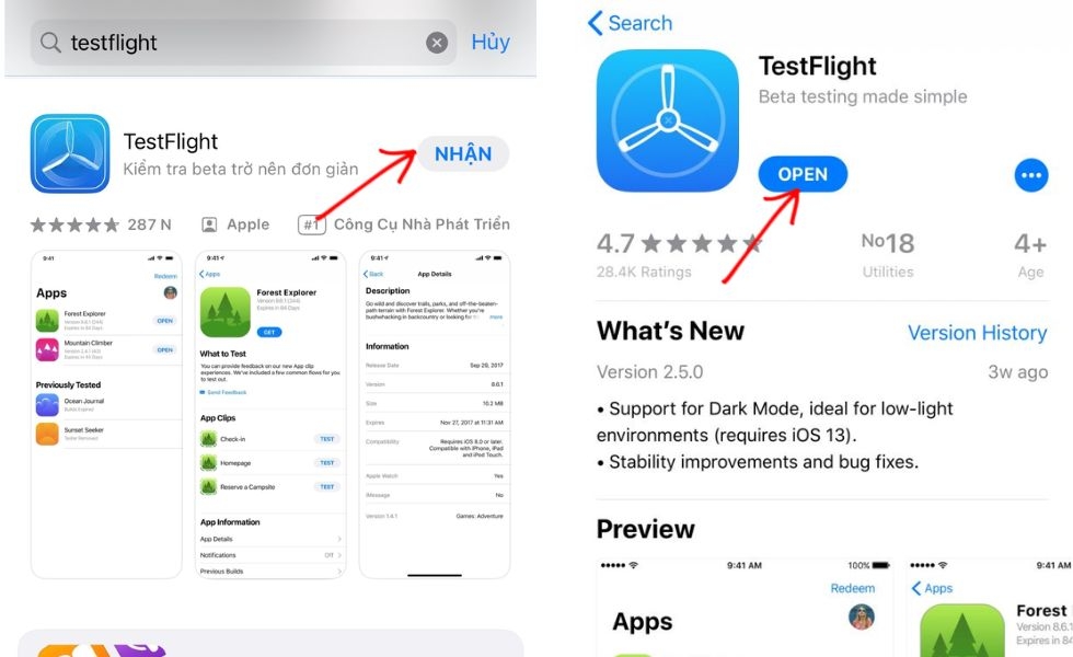 tải TestFlight