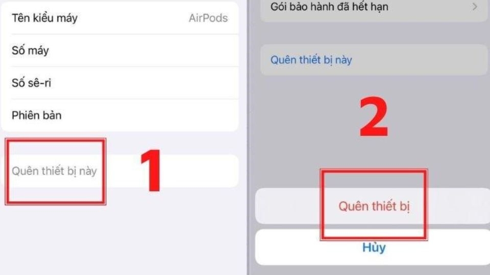 Reset lại Airpod
