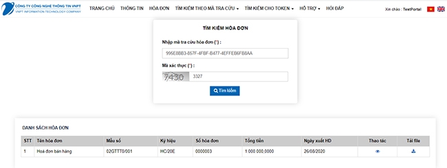 tra cứu hoá đơn VNPT - hình 10
