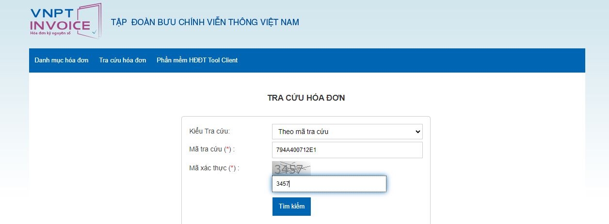 tra cứu hoá đơn VNPT - hình 3
