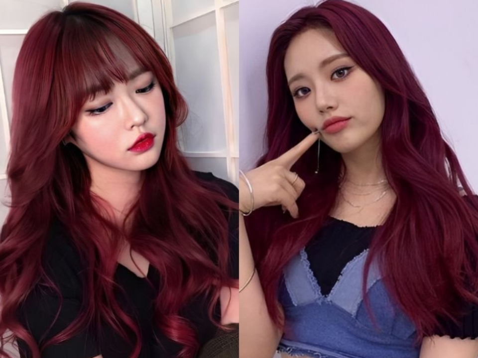 Tự tin thả dáng với màu tóc đỏ rượu