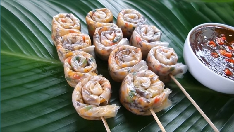 Thành phẩm bánh tráng lụi Tây Nguyên hot trend