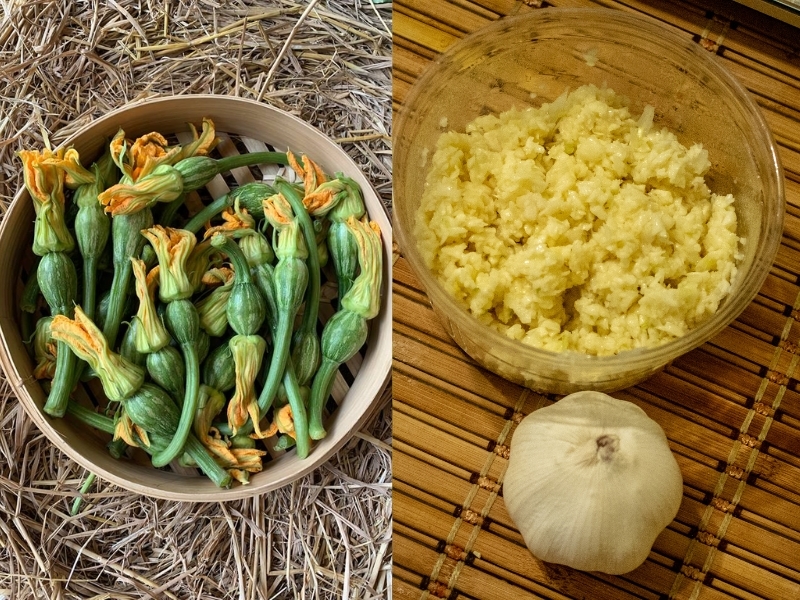 Nguyên liệu làm bí nụ xào tỏi