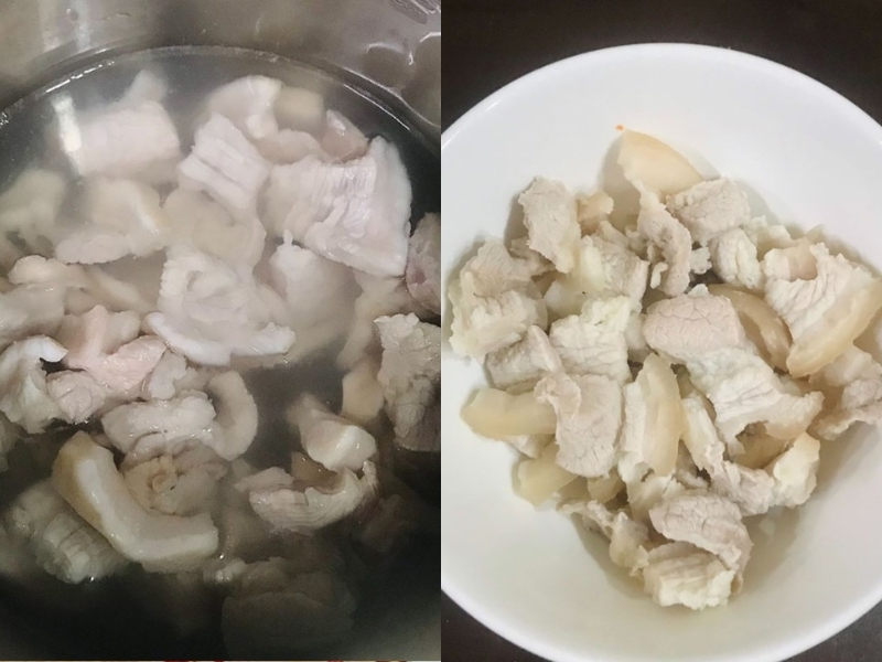 Các bước thực hiện thịt kho sả ớt