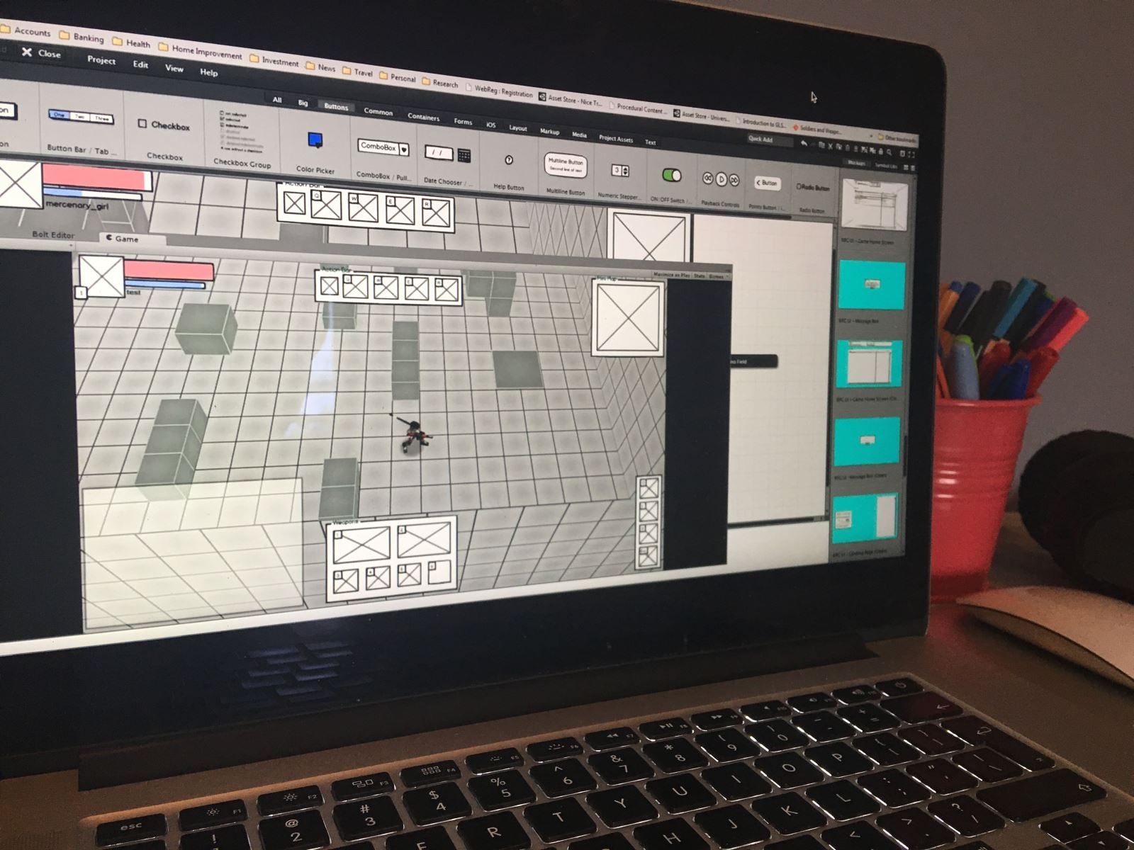 Quá trình prototyping trên máy tính của game designer