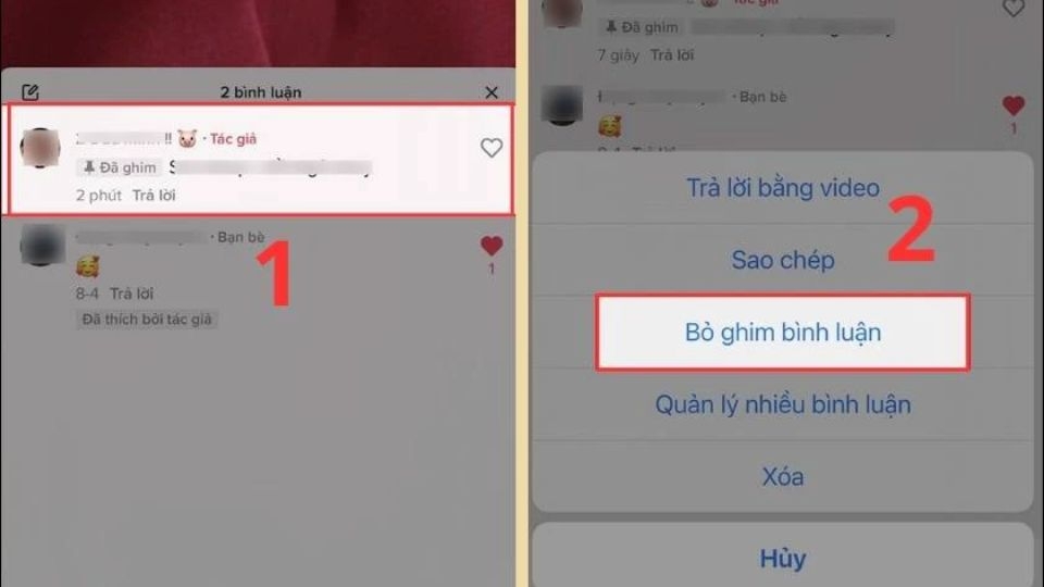 Cách bỏ ghim bình luận TikTok đơn giản