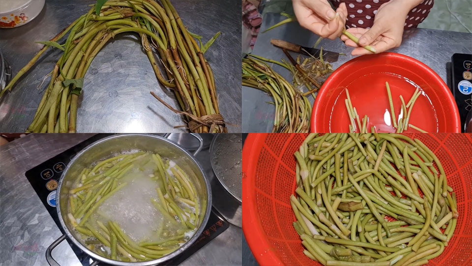 Sơ chế ngó khoai