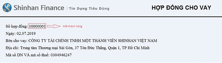 Tra cứu khoản vay Shinhan (hình 3)