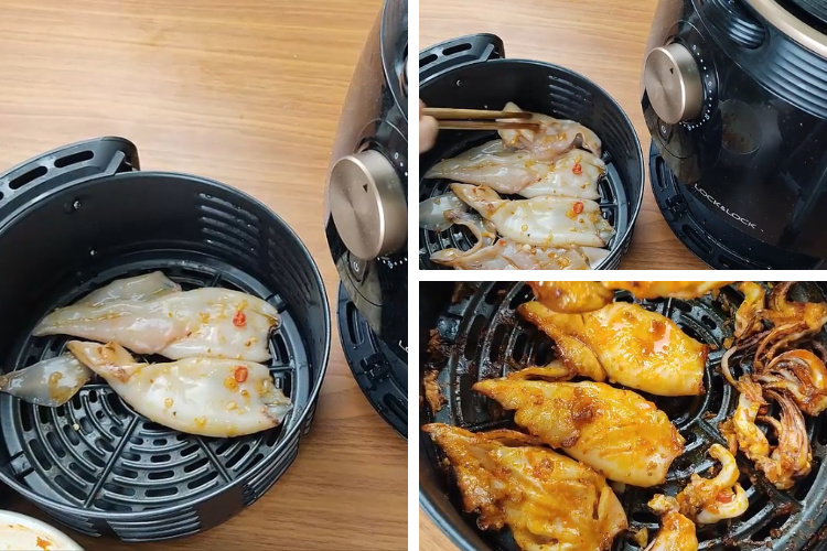 Cách nướng mực bằng nồi chiên không dầu thơm ngon, hấp dẫn mà giàu chất dinh dưỡng, cả nhà ai cũng mê mẩn hình 5