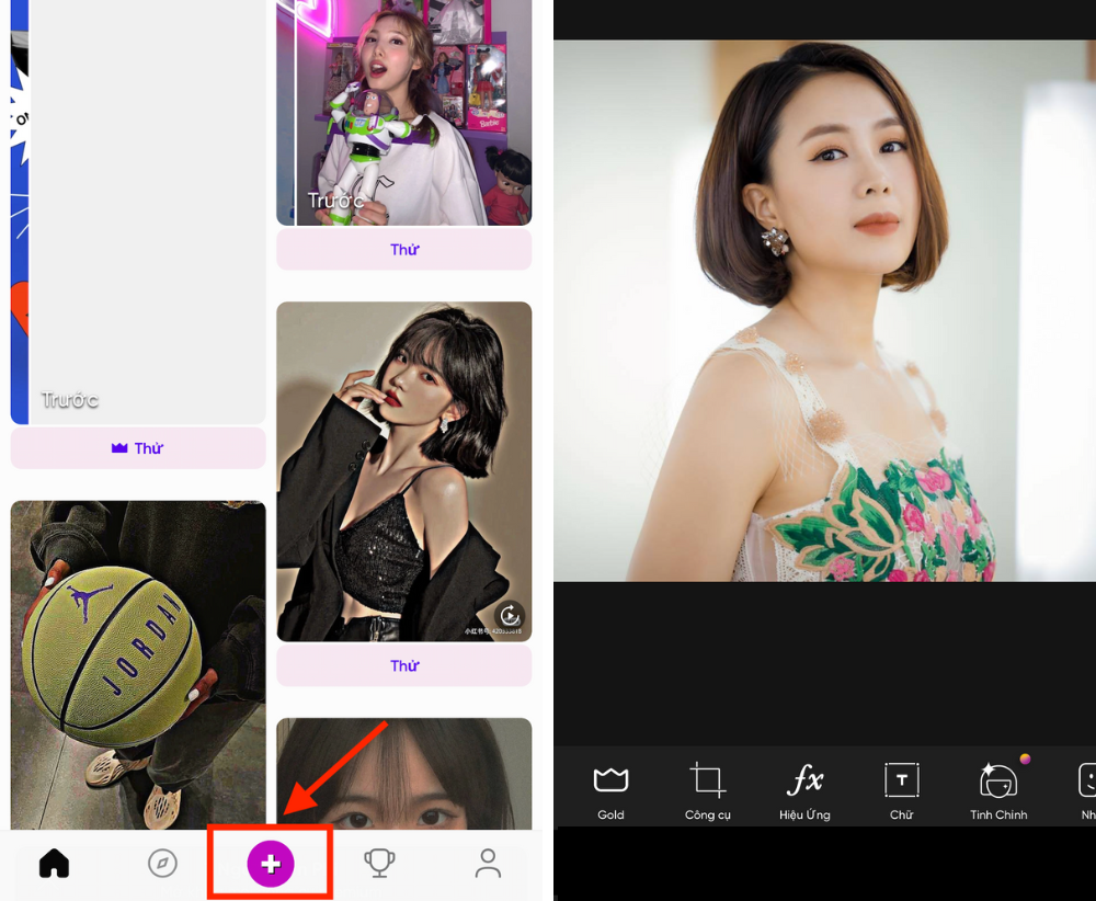 Mở ứng dụng Picsart