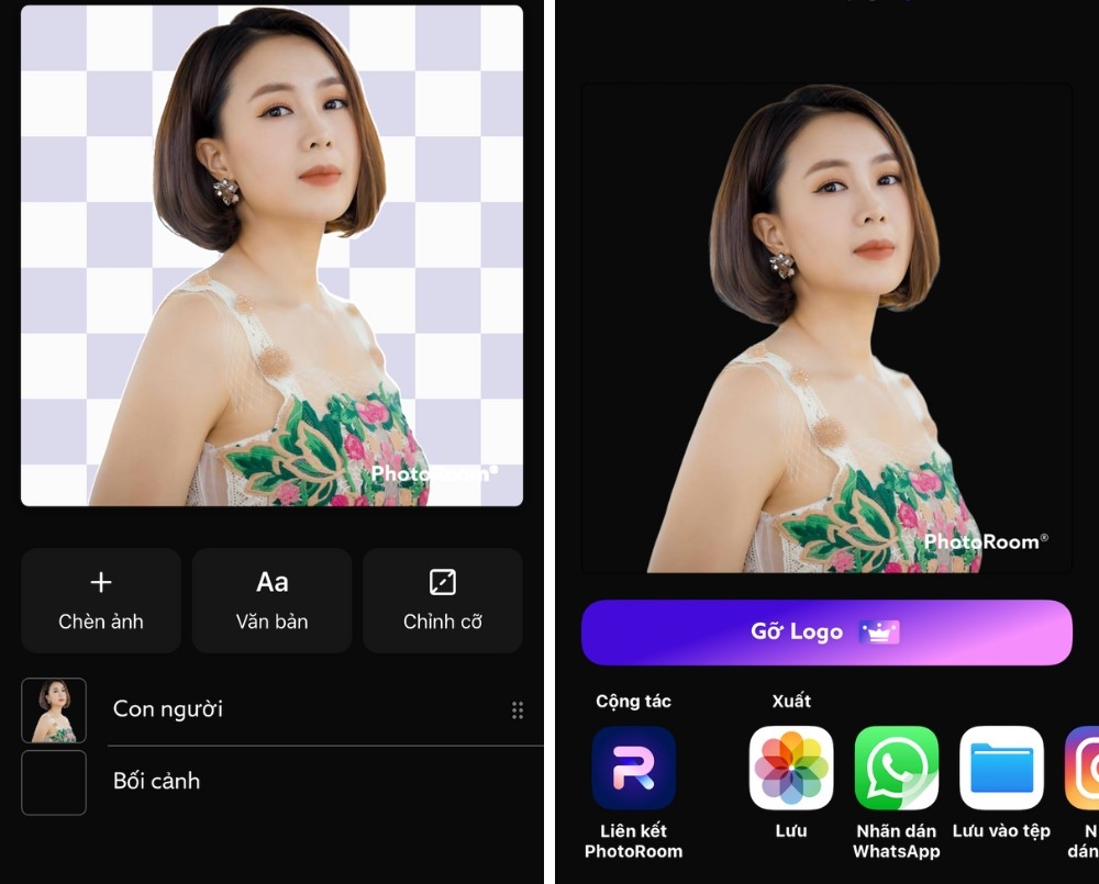 AI hỗ trợ tách nền trên Photoroom