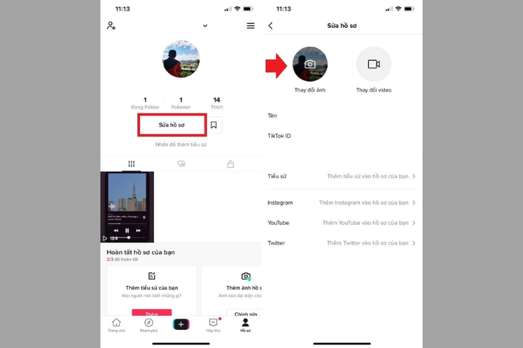 Đổi ảnh diện TikTok bằng ảnh thông thường