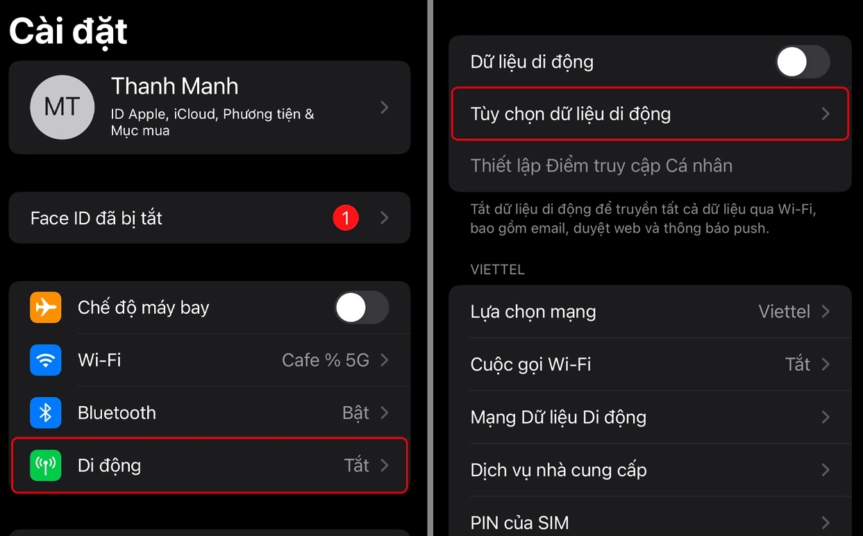 Kiểm tra mạng di động trên điện thoại