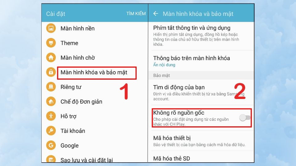 Ngăn chặn điện thoại tải các ứng dụng không rõ nguồn gốc
