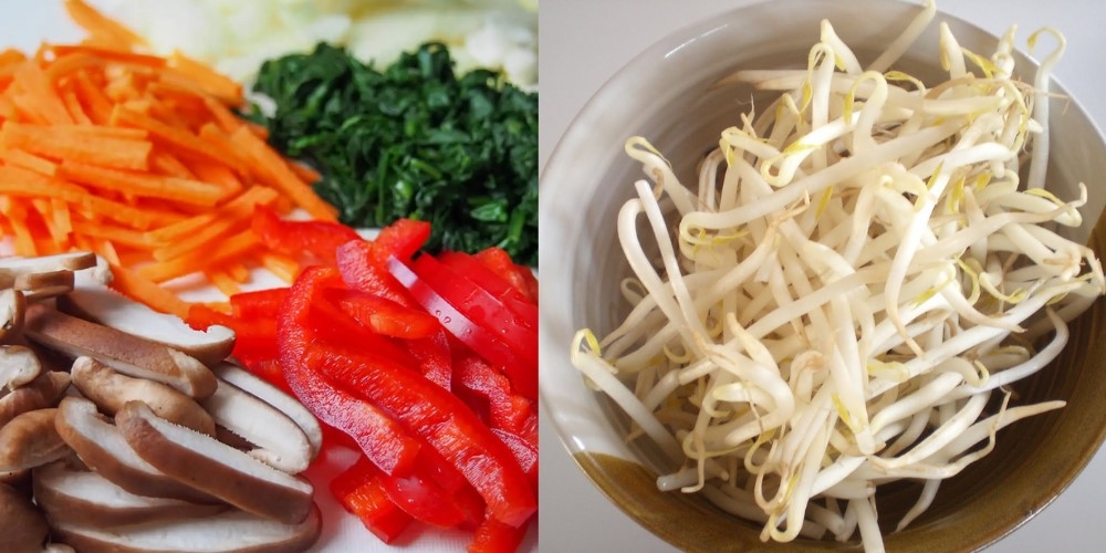 Sơ chế nguyên liệu làm miến xào chay thập cẩm