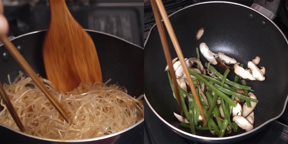 Xào các nguyên liệu khác