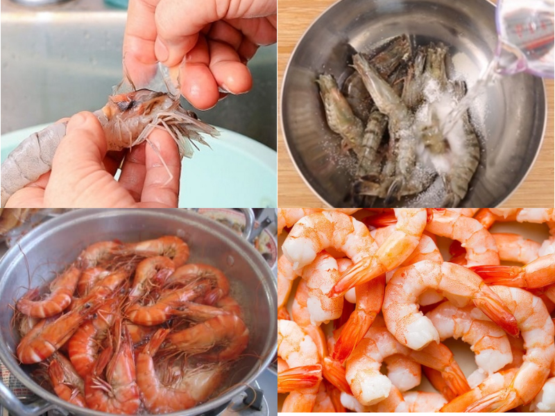 Sơ chế tôm