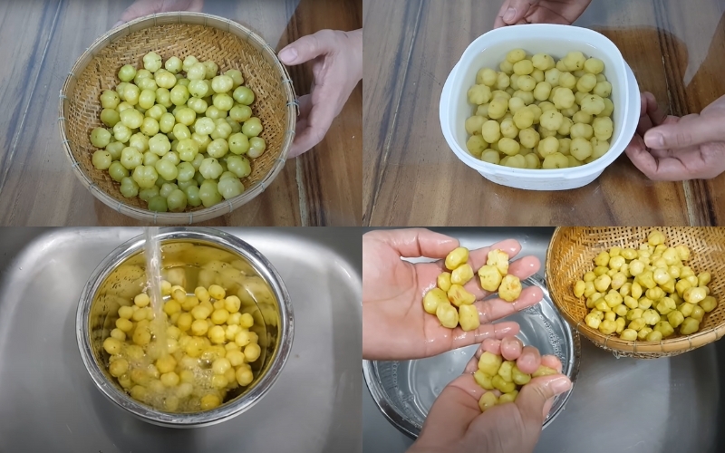 Các bước làm mứt chùm ruột 1