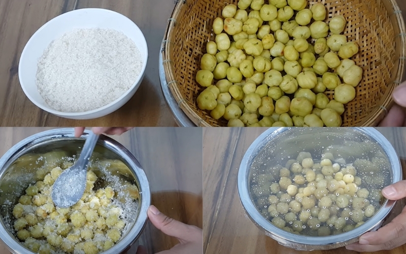 Các bước làm mứt chùm ruột 2