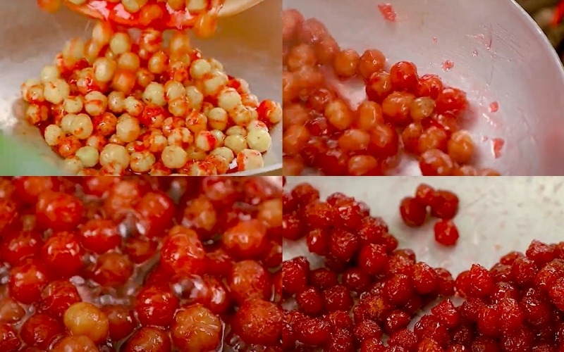 Các bước làm mứt chùm ruột lắc muối ớt 3