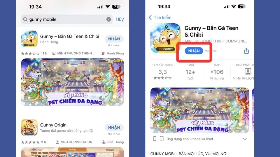 Cách tải Gunny Mobi trên iPhone