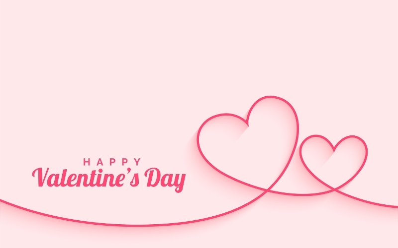 Background Valentine kèm chữ 2