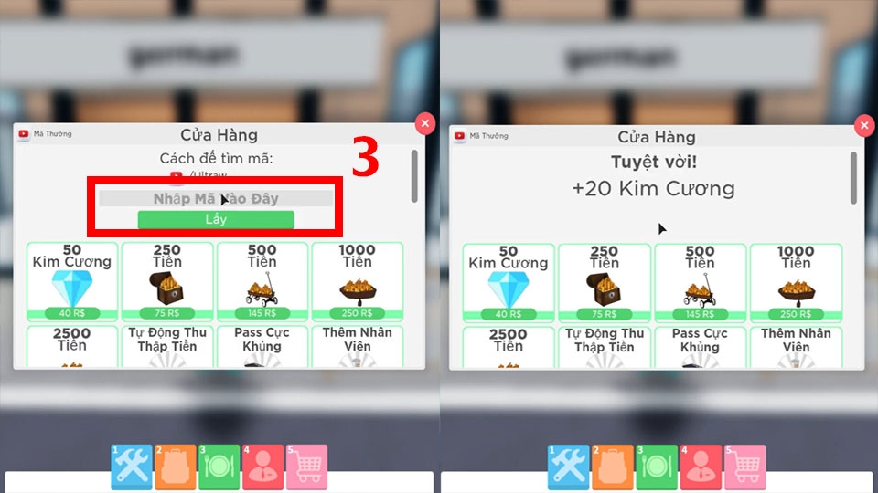 Nhập mã code và nhận thưởng