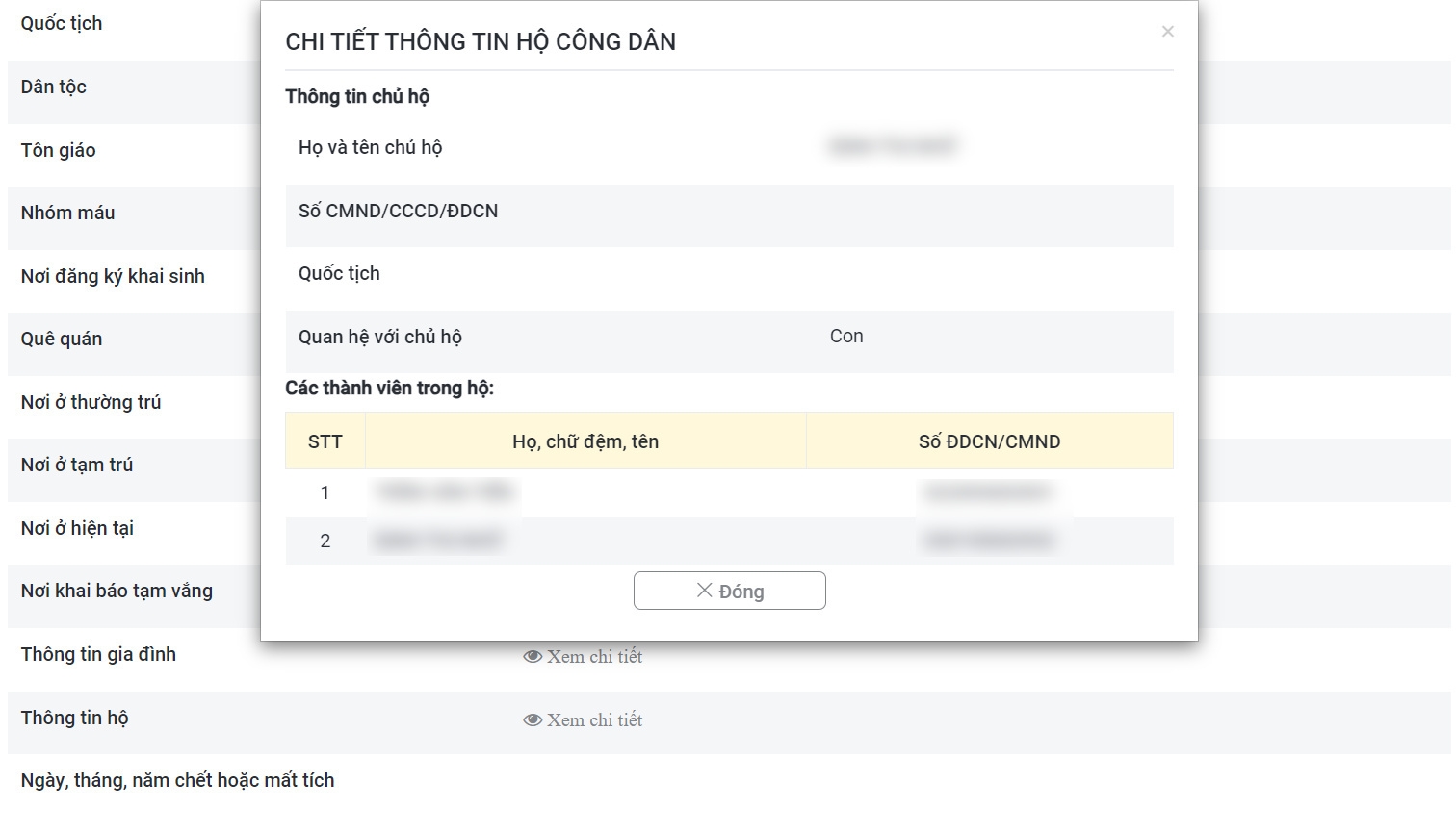 tra cứu thông tin trên cơ sở dữ liệu quốc gia về dân cư 13