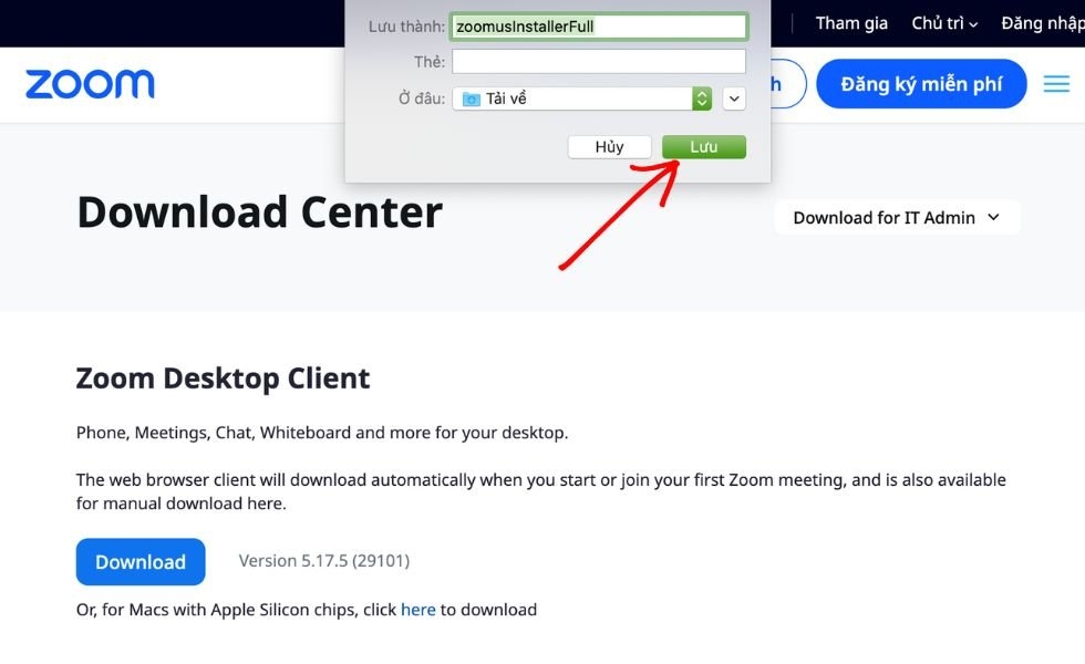 tải tệp về máy Mac