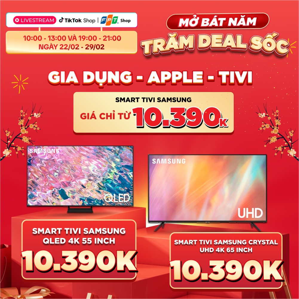 Smart TV Samsung 4K 55 inch giá chỉ từ 10.390.000 đồng