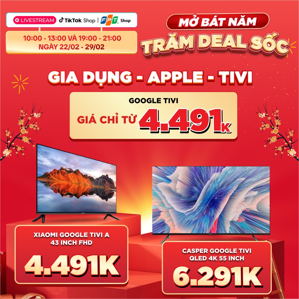 Smart TV Google TV giá chỉ từ 4.491.000 đồng