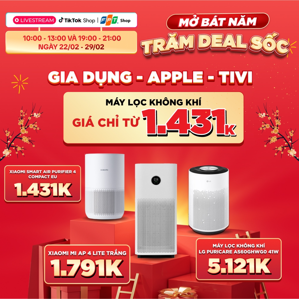 Máy lọc không khí giá chỉ từ 1.431.000 đồng