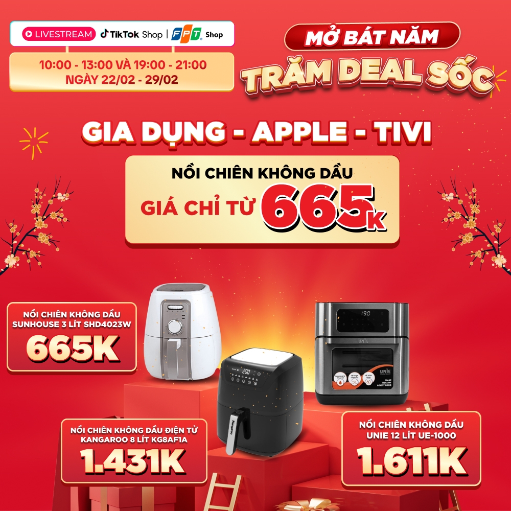 Nồi chiên không dầu giá chỉ từ 665.000 đồng