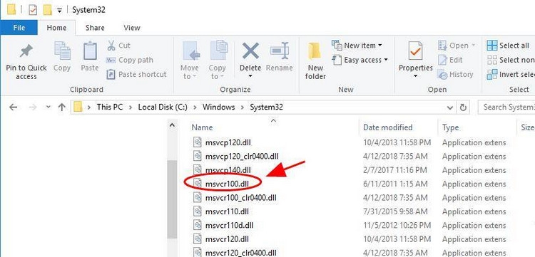 Lỗi thiếu tệp msvcr100.dll trên Windows (4)