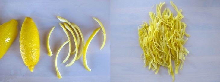 Bước 2: Tách vỏ chanh