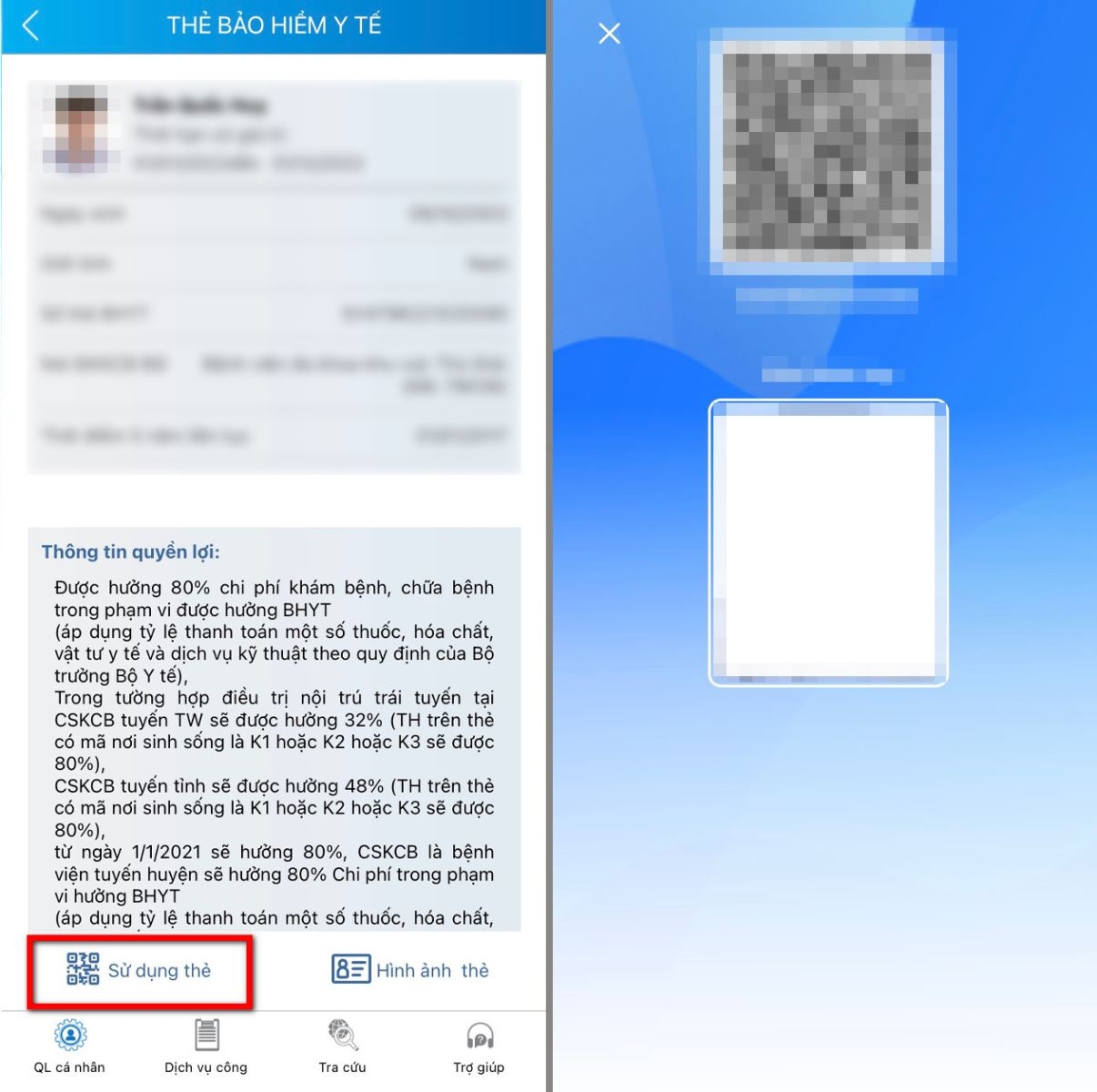 Tra cứu BHYT bằng CMND (6)