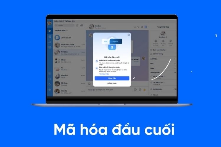 Tắt mã hóa đầu cuối Zalo