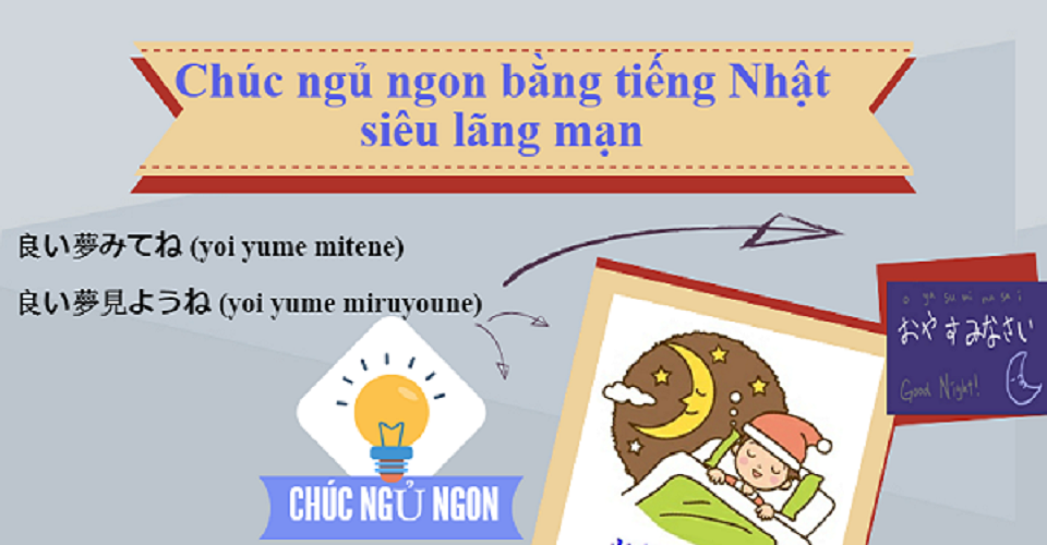 Chúc ngủ ngon bằng tiếng Nhật ngắn gọn, đơn giản
