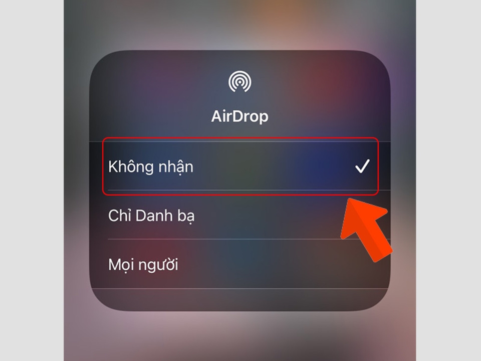Nhấn chọn “Không nhận”