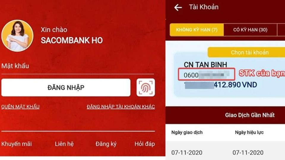 Tra cứu nhanh chóng thông tin tài khoản thẻ
