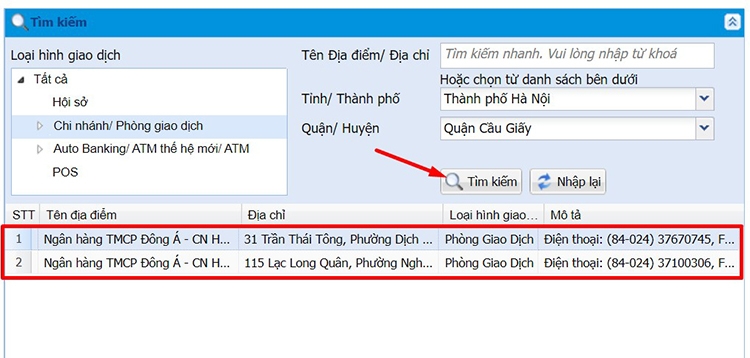 Tổng đài ngân hàng Đông Á (hình 7)